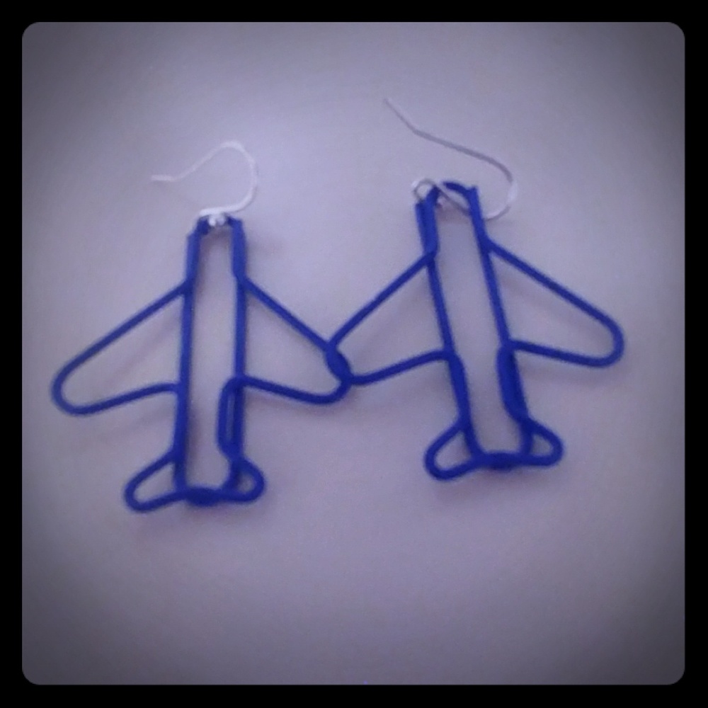 💎Home-made paperclip airplane earrings💎3 for $15
